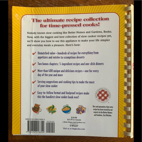 Biggest Book of Slow Cooker Recipes [Better Homes & Gardens] Shipping Di… - Picture 2 of 2
